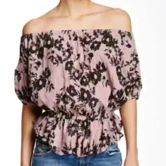 Free People Shades of Cool Off Shoulder Blouse - Picture 11 of 12